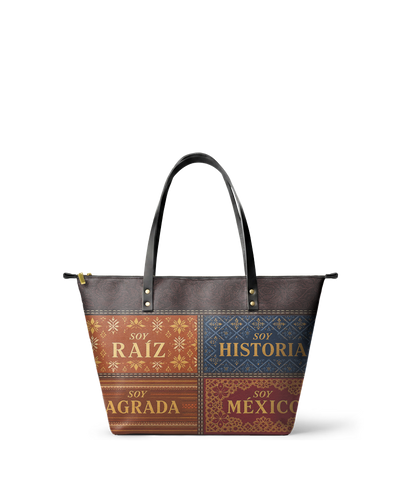 "LAS RAÍCES" ver.2 Leather Tote Bag