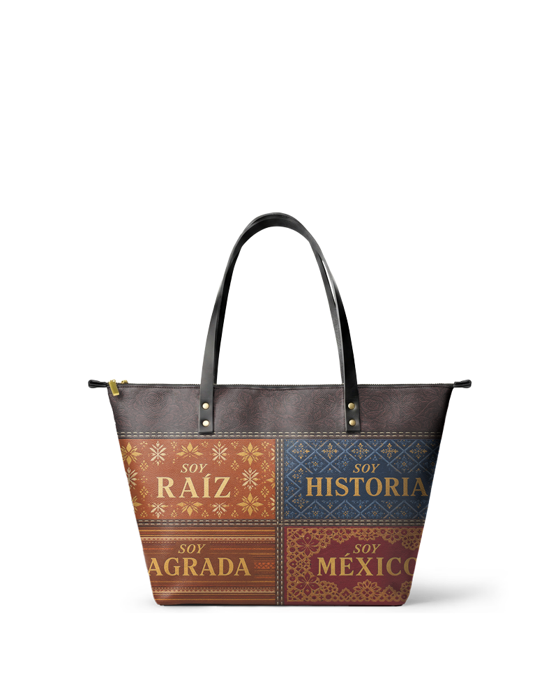 "LAS RAÍCES" ver.2 Leather Tote Bag