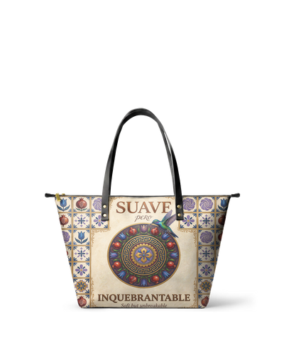 "Suave pero inquebrantable" ver.5 Leather Tote Bag