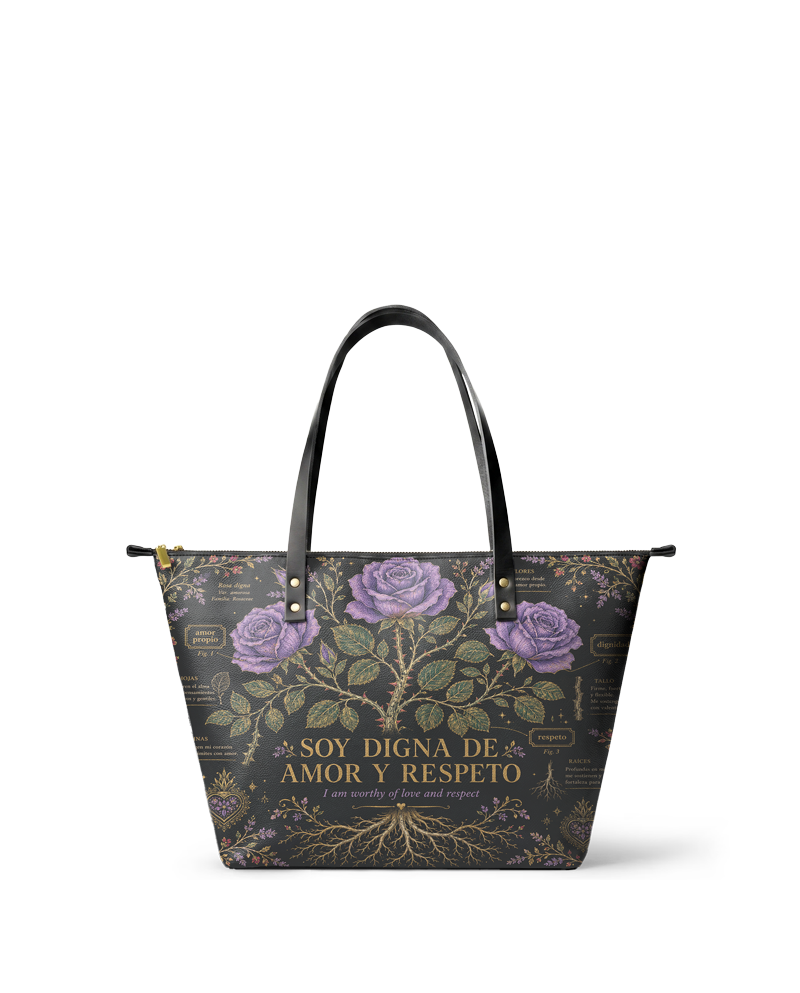 "Otomi Wild Embroidery" ver.4 Leather Tote Bag