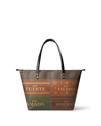 "LAS CUATRO VERDADES" ver.3 Leather Tote Bag