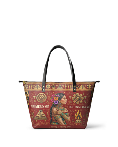 "Primero me pertenezco a mí" ver.8 Leather Tote Bag