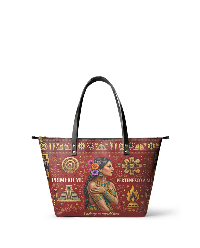"Primero me pertenezco a mí" ver.8 Leather Tote Bag