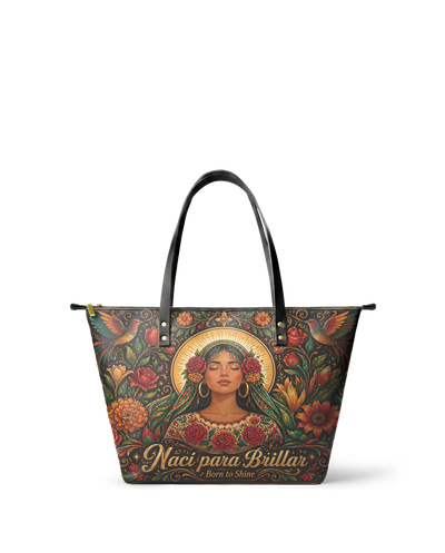"Nací para brillar" ver.3 Leather Tote Bag