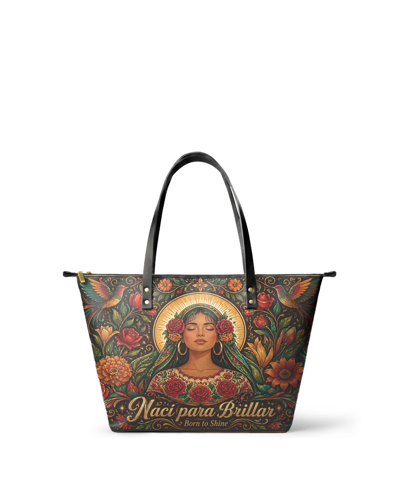 "Nací para brillar" ver.3 Leather Tote Bag