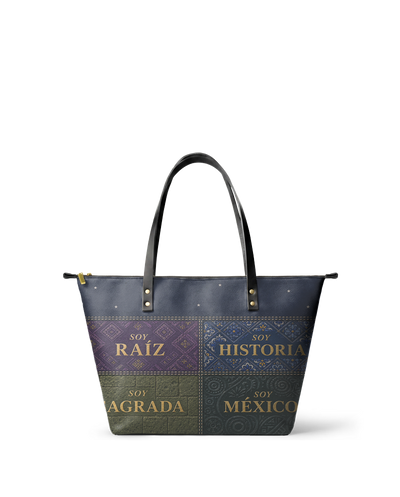 "LAS RAÍCES" ver.3 Leather Tote Bag