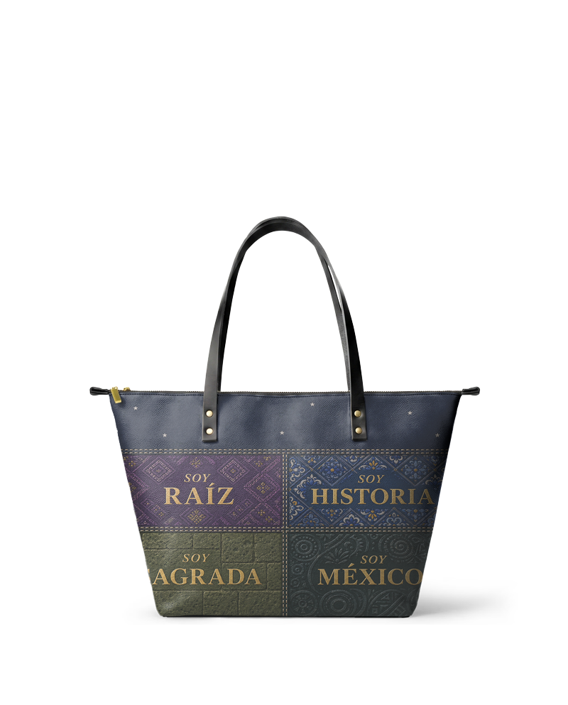 "LAS RAÍCES" ver.3 Leather Tote Bag