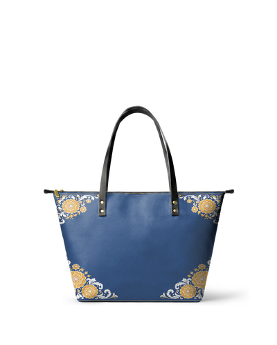"CEMPASÚCHIL" Leather Tote Bag