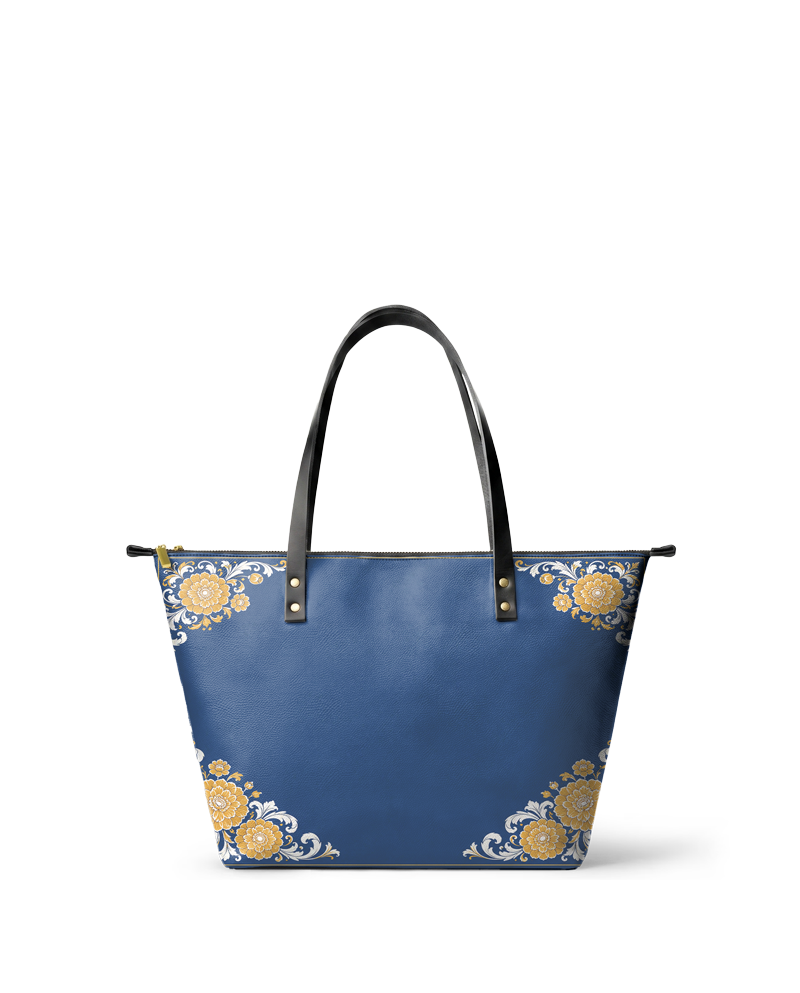 "CEMPASÚCHIL" Leather Tote Bag