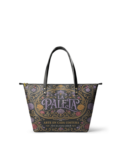 "La Paleta — Arte en cada costura" ver.1 Leather Tote Bag