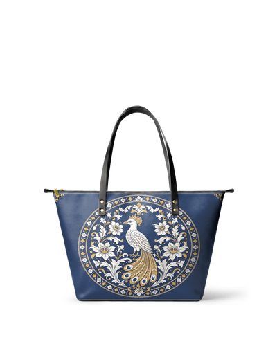 "QUETZALÍ" Leather Tote Bag