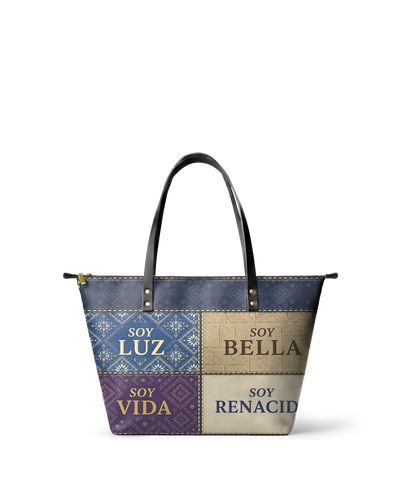 "LAS CUATRO VERDADES" ver.1 Leather Tote Bag