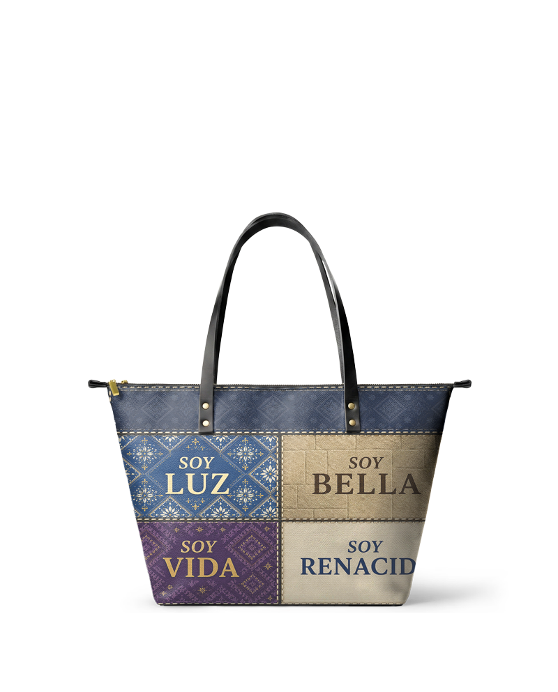 "LAS CUATRO VERDADES" ver.1 Leather Tote Bag