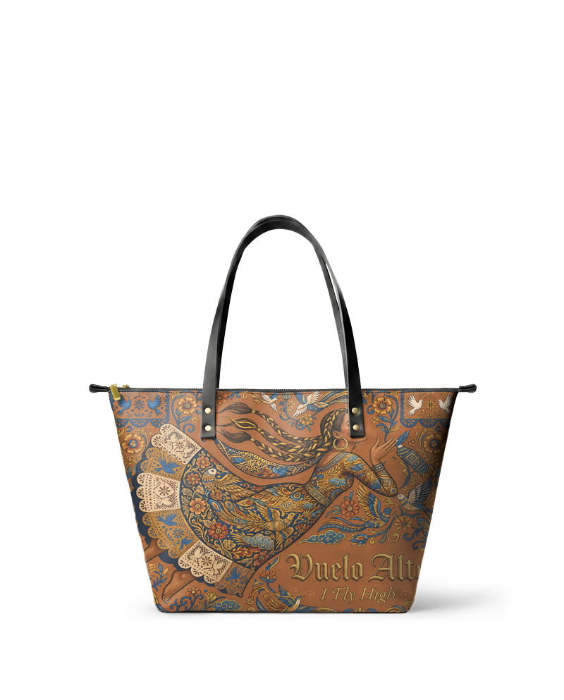"Vuelo Alto" ver.2 Leather Tote Bag