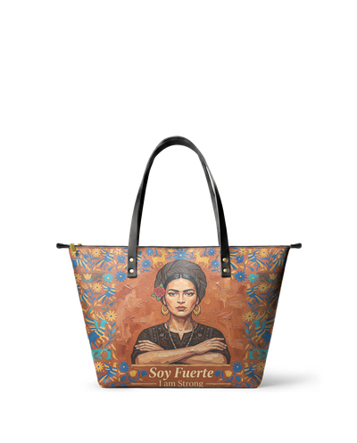 "Soy Fuerte" ver.5 Leather Tote Bag