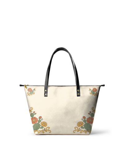 "NOCHTLI" Leather Tote Bag