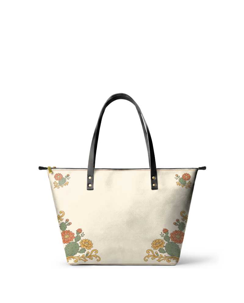 "NOCHTLI" Leather Tote Bag