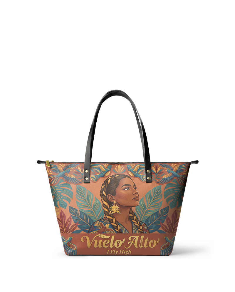 "Vuelo Alto" ver.1 Leather Tote Bag