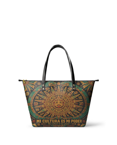 "Mi cultura es mi poder" ver.1 Leather Tote Bag
