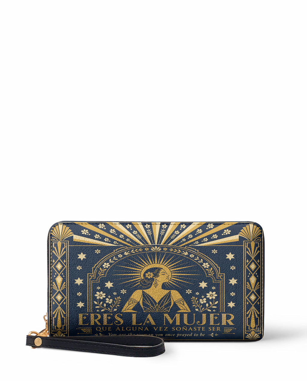 "Eres la mujer que alguna vez soñaste ser" ver.7 Long Wallet - front view | Paleta Bags