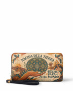 "Nacida de la tierra, hecha para el mundo" ver.1 Long Wallet - front view | Paleta Bags