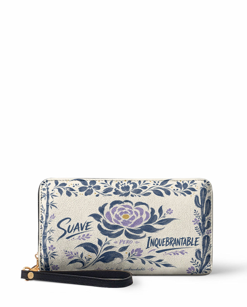 "Suave pero inquebrantable" ver.2 Long Wallet - front view | Paleta Bags