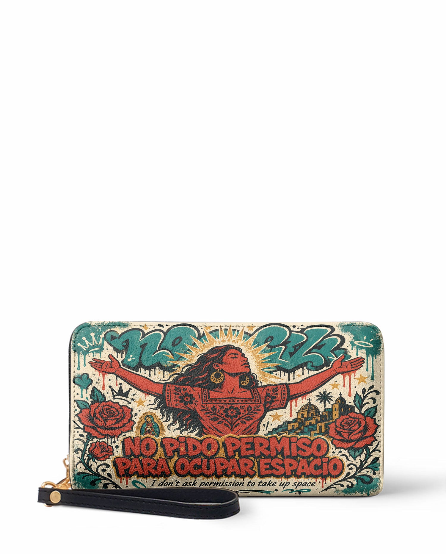 "No pido permiso para ocupar espacio" ver.3 Long Wallet - front view | Paleta Bags