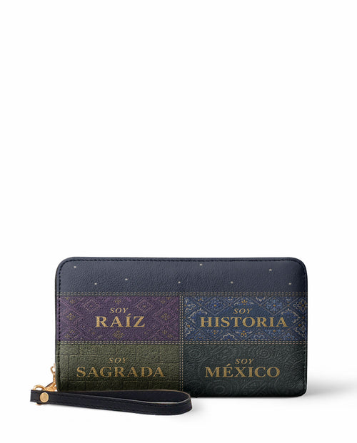 "LAS RAÍCES" ver.3 Long Wallet - front view | Paleta Bags