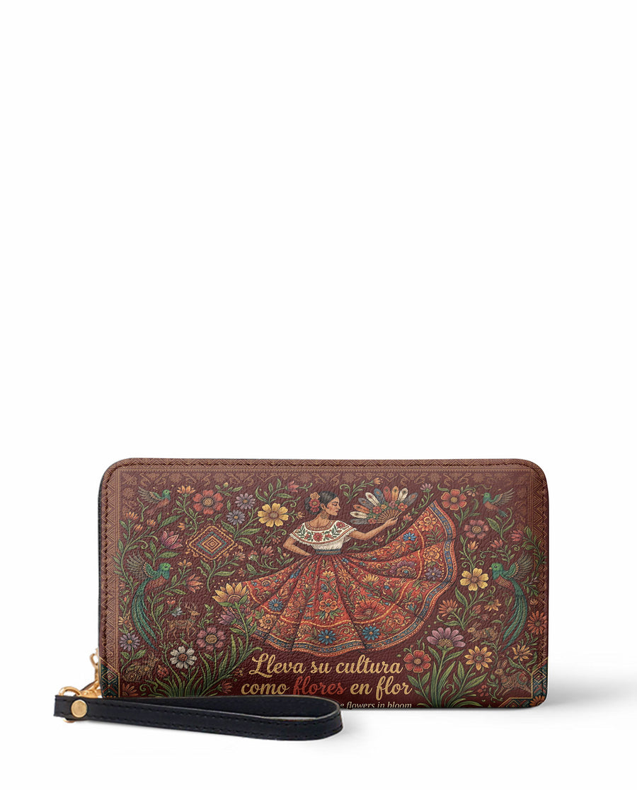 "Lleva su cultura como flores en flor" ver.6 Long Wallet