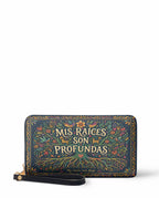 "Mis Raíces son Profundas" ver.4 Long Wallet - front view | Paleta Bags