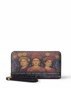 "Llevada por mujeres que inspiran" ver.2 Long Wallet - front view | Paleta Bags