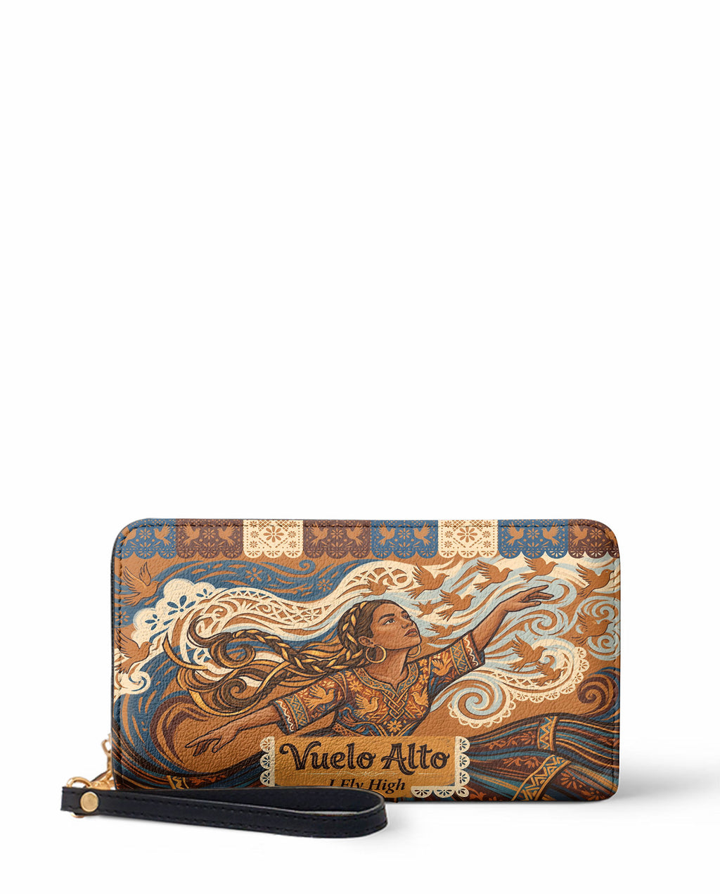 "Vuelo Alto" ver.3 Long Wallet - front view | Paleta Bags