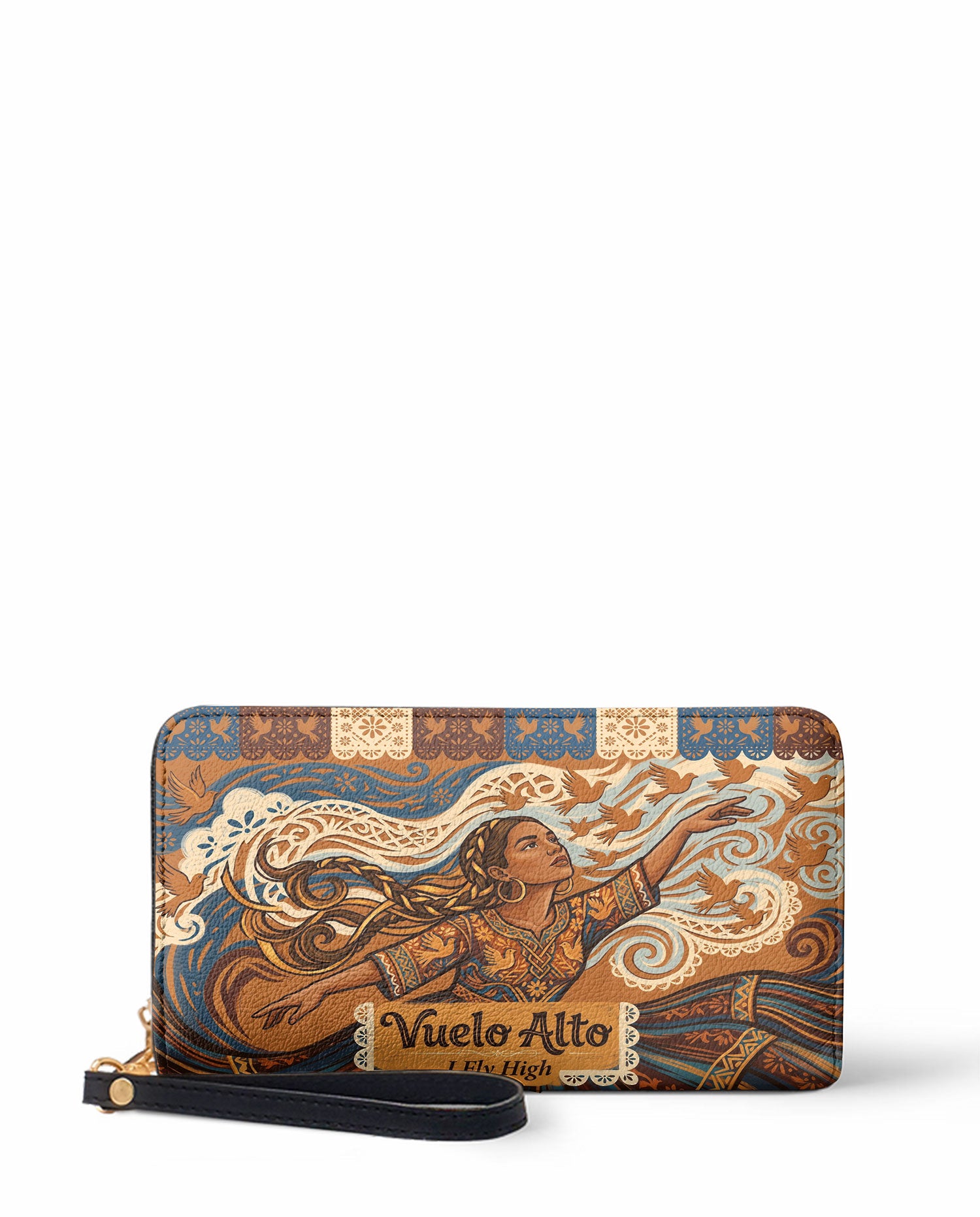 "Vuelo Alto" ver.3 Long Wallet - front view | Paleta Bags