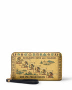 "Resiliente como las mujeres que me precedieron" ver.4 Long Wallet - front view | Paleta Bags