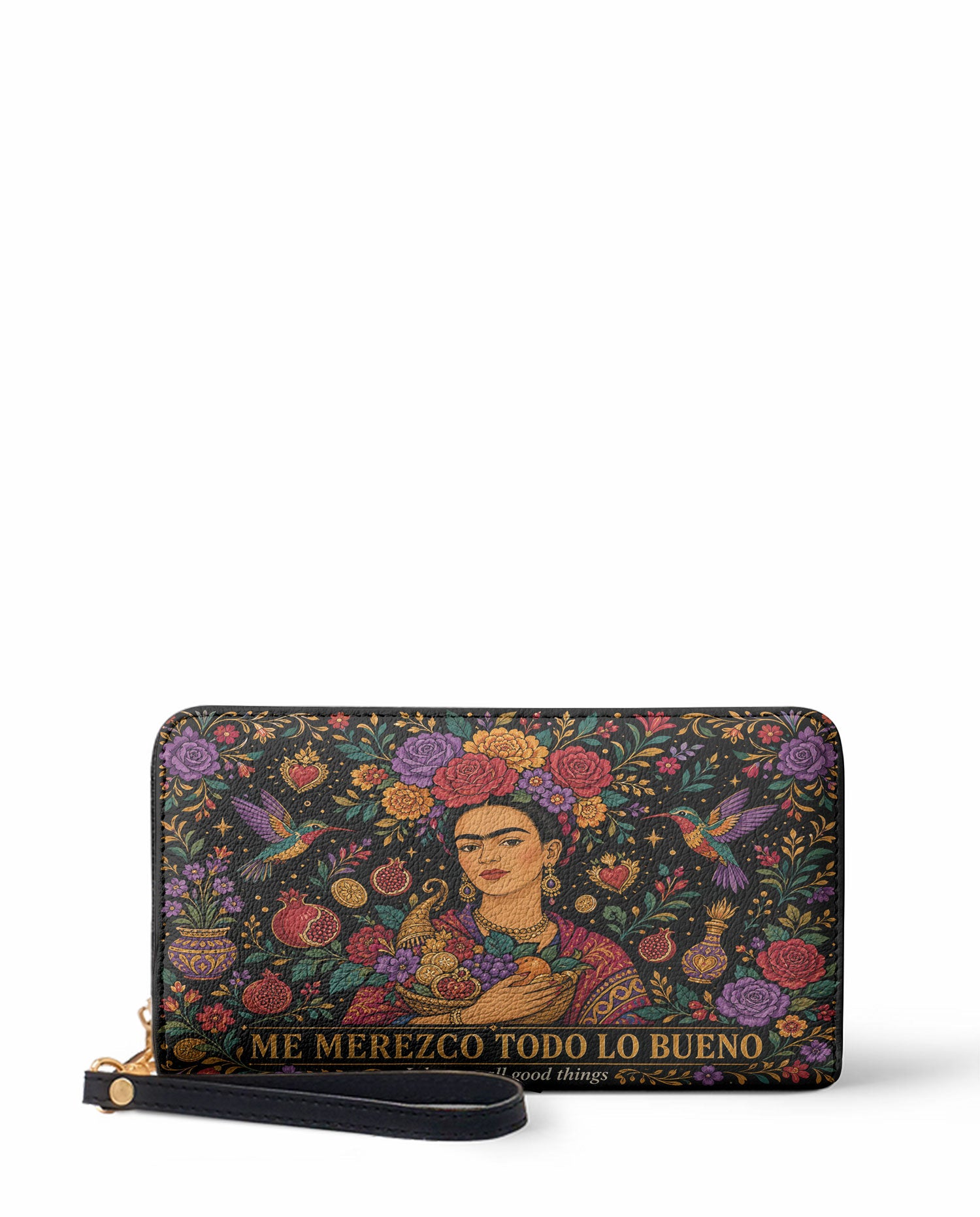 "Me merezco todo lo bueno" ver.1 Long Wallet - front view | Paleta Bags