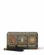"Feroz. Arraigada. Radiante" ver.4 Long Wallet - front view | Paleta Bags