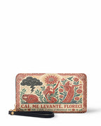 "Caí, me levanté, florecí" ver.2 Long Wallet - front view | Paleta Bags
