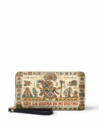 "Soy la dueña de mi destino" ver.3 Long Wallet - front view | Paleta Bags
