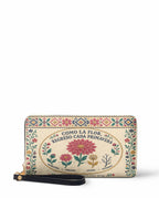 "Como la flor, regreso cada primavera" ver.3 Long Wallet - front view | Paleta Bags