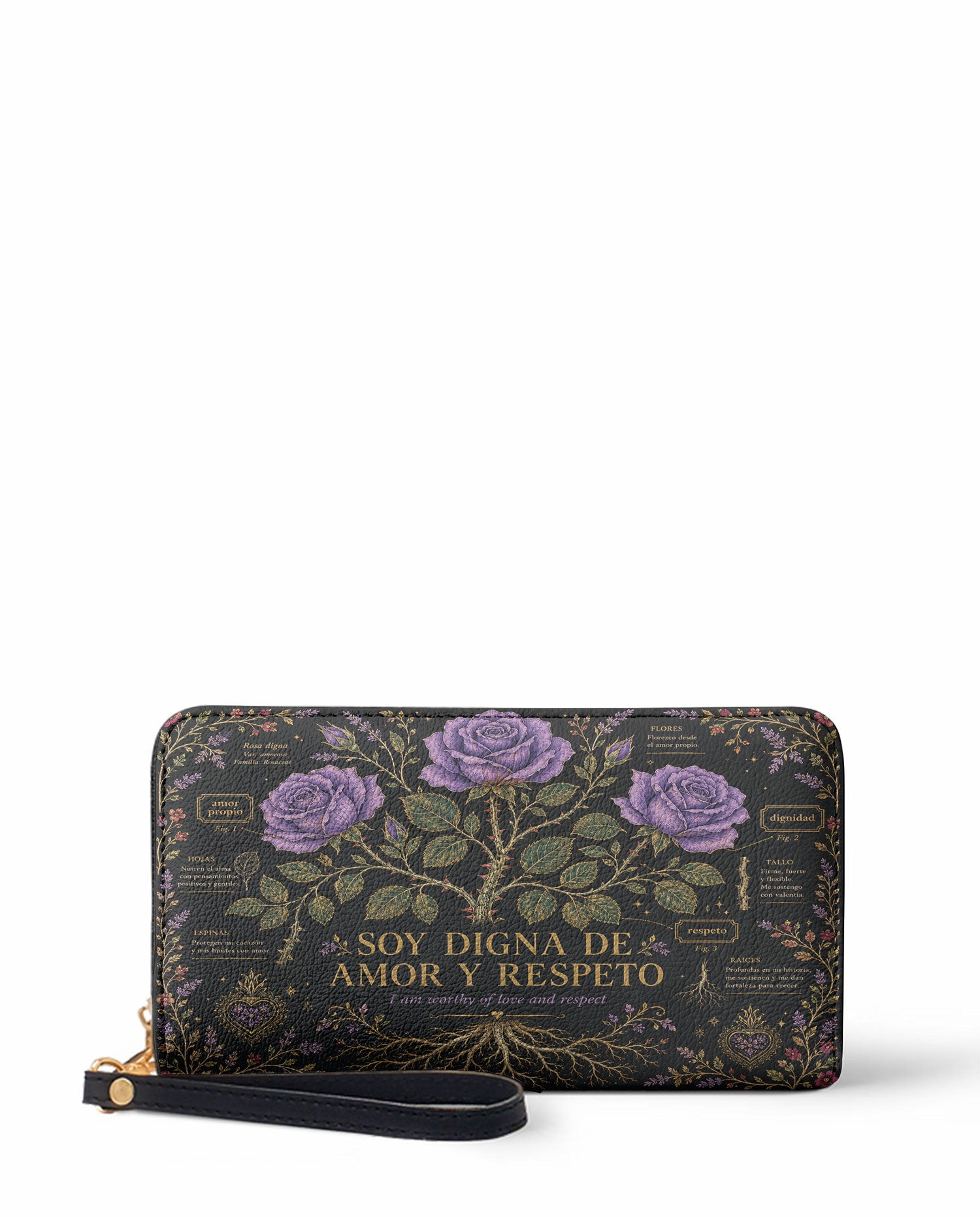 "Otomi Wild Embroidery" ver.4 Long Wallet - front view | Paleta Bags