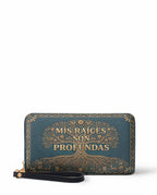 "Mis Raíces son Profundas" ver.2 Long Wallet - front view | Paleta Bags