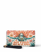 "Soy fuego que no se apaga" ver.4 Long Wallet - front view | Paleta Bags