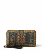 "Llevo a mis ancestros en la sangre" ver.2 Long Wallet - front view | Paleta Bags