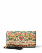 "Otomi Wild Embroidery" ver.1 Long Wallet - front view | Paleta Bags