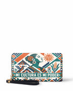 "Mi cultura es mi poder" ver.4 Long Wallet - front view | Paleta Bags