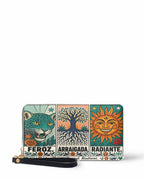 "Feroz. Arraigada. Radiante" ver.3 Long Wallet - front view | Paleta Bags