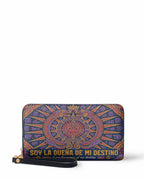 "Soy la dueña de mi destino" ver.1 Long Wallet - front view | Paleta Bags