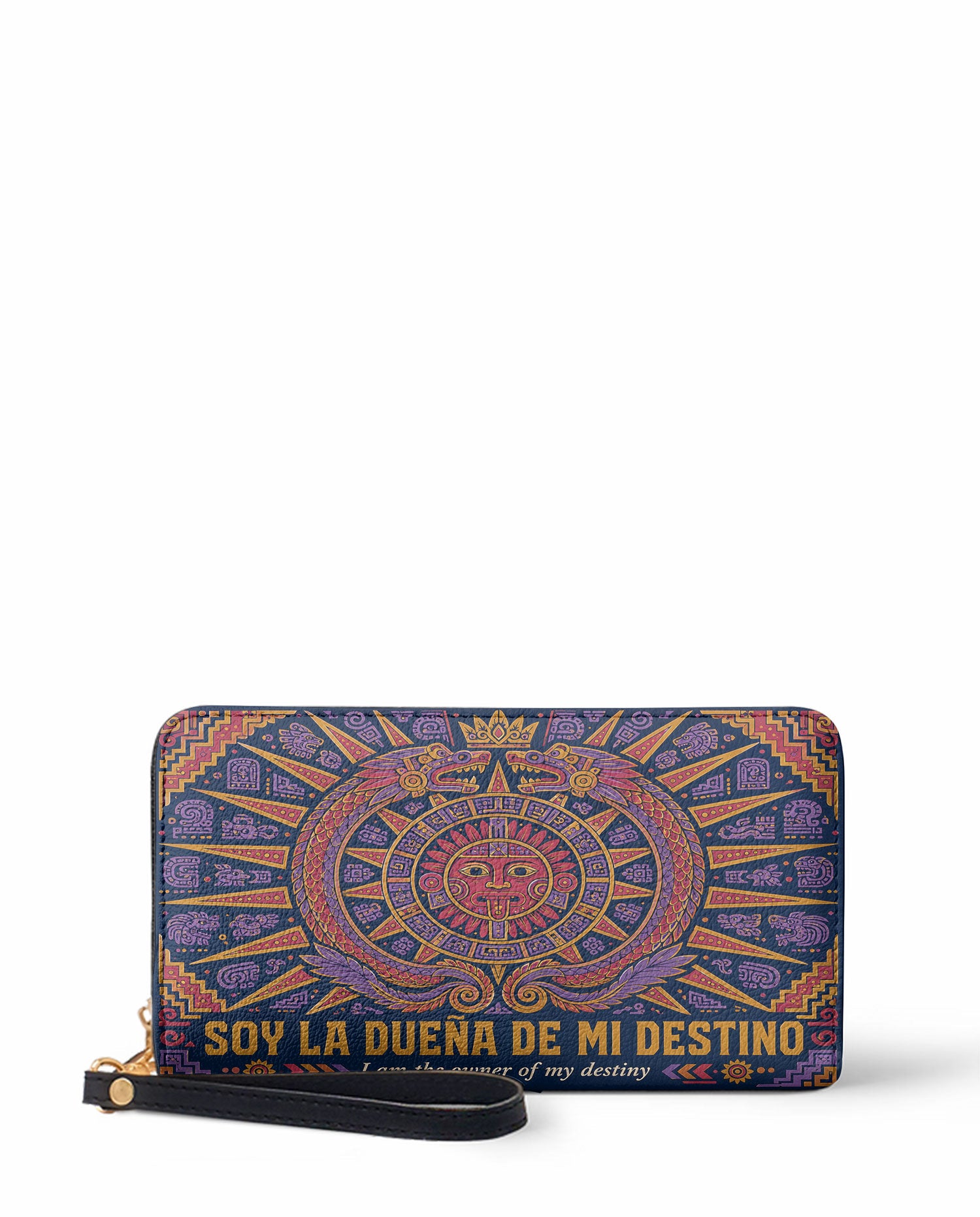 "Soy la dueña de mi destino" ver.1 Long Wallet - front view | Paleta Bags