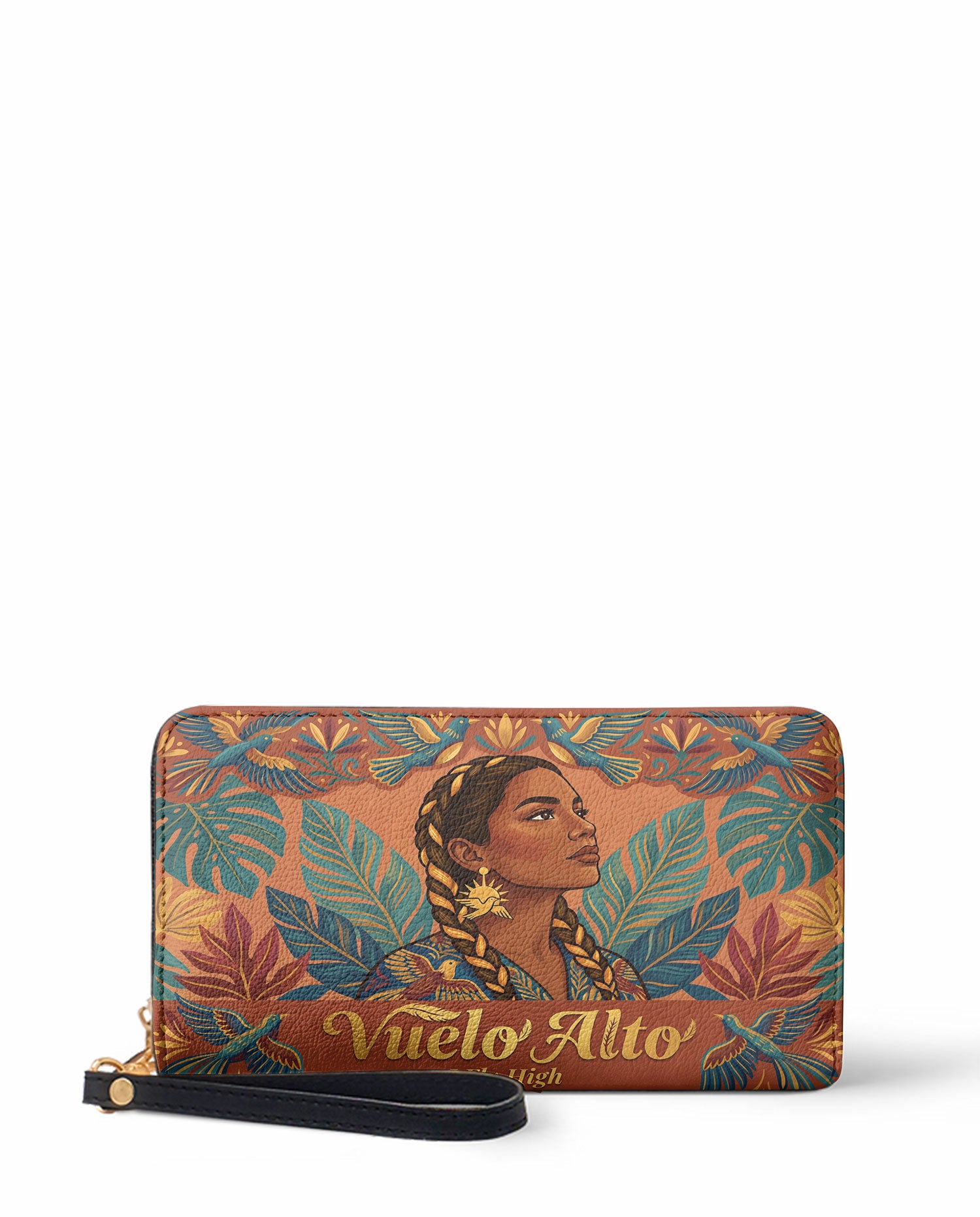 "Vuelo Alto" ver.1 Long Wallet - front view | Paleta Bags