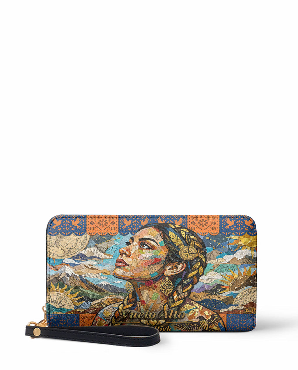 "Vuelo Alto" ver.4 Long Wallet - front view | Paleta Bags